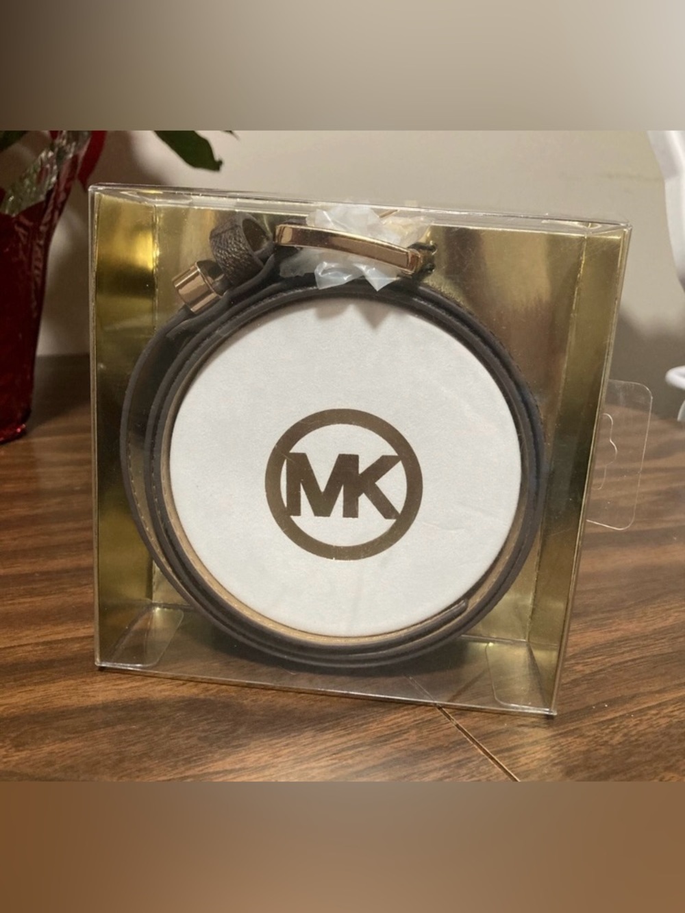 Michael Kors Brown Belt with Gold-Tone Hardware New Women’s Small Medium